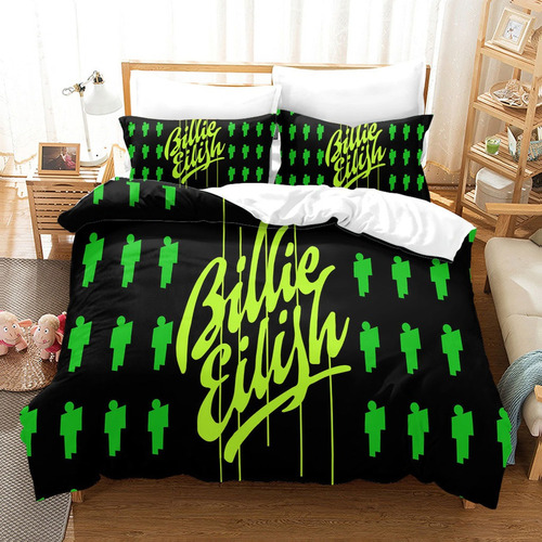 Conjunto De Cama Com Capa De Edredom Billie Eilish Sing