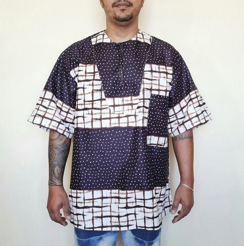 Imagem 2 de 5 de Blusa Bata Masculina Tecido Breno