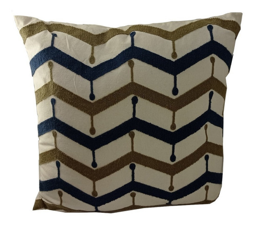 Cojín Decorativo Zig Zag Alta Calidad Elegante 45x45