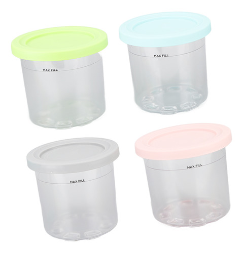 Lata Para Hacer Helados, 4 Piezas, Latas De Plástico De Repu