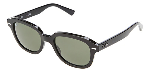 Óculos de sol Ray-Ban Contínua ERIK tamanho Normal desenho Quadrado armação negro y lente verde