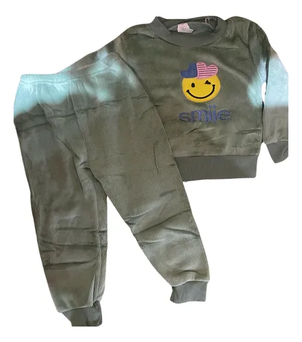 Conjunto Niña Algodon Smile Verde Claro 2años