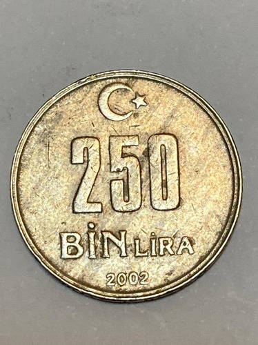 Moneda Turquía 250 Bin Lira 2002(x731