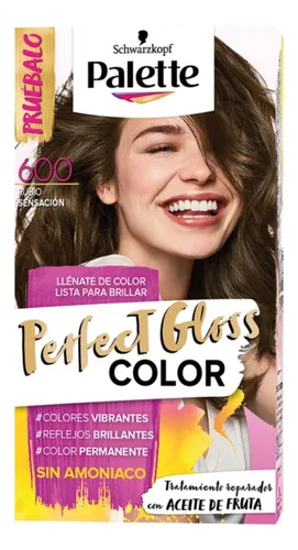 Tinte Palette Perfect Gloss Sin Amoniaco 600 Rubio Sensacion