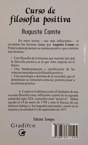 Curso De Filosofía Positiva - Auguste Comte