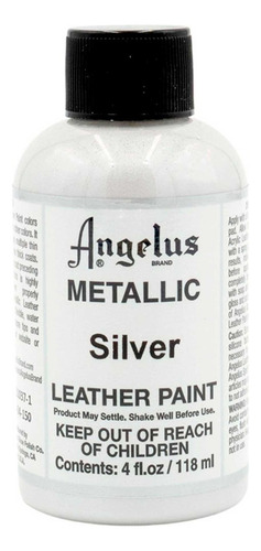 Pintura Acrílica Angelus 4 Oz ( 1 Pieza ) Color Silver