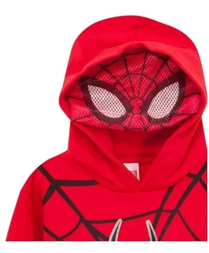 Buzo Friza Con Mascara Spiderman Niños Tipo Disfraz Marvel®