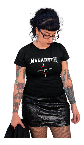 Megadeth Camiseta De Manga Corta Basica Rock Rust In Peace