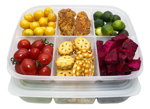Bc Caja De Almuerzo Bento Reutilizable De 6 Compartimentos