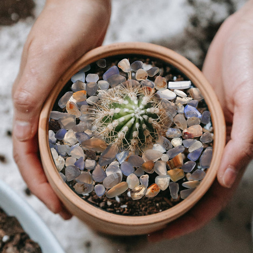 Acuario De Grava De Cristal Natural Con Piedras Para Peceras