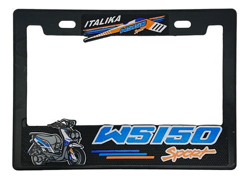 Portaplaca Para Moto Italika Ws150 C/relieve