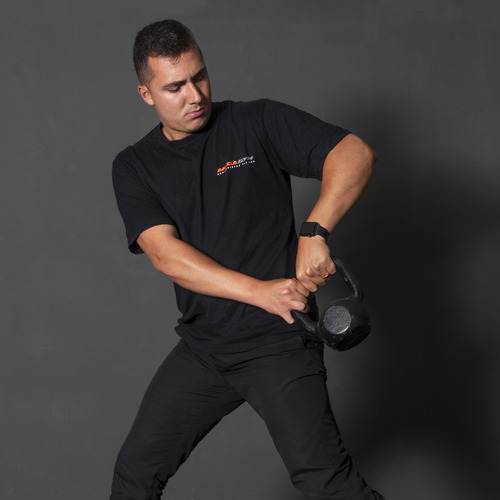 Kit Kettlebells Pintados 4kg + 8kg + 12kg (1 Un De Cada) Cor Preto
