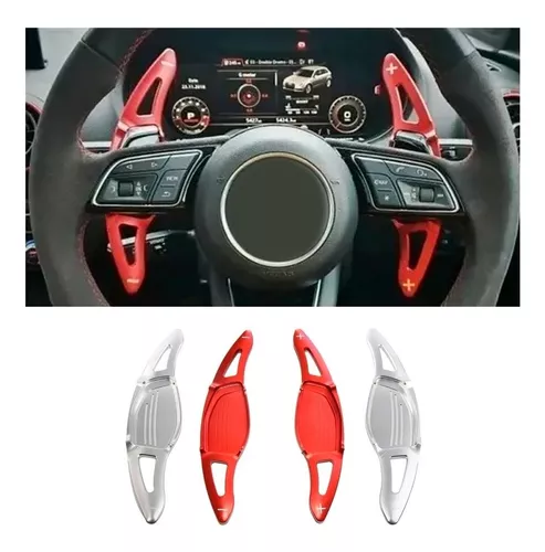 Par Paddle Shift Vermelho Volante Carro Audi Rs3 Rs4 Rs5