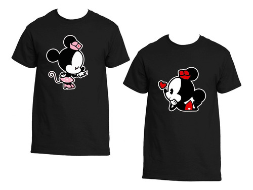 Pack Polera Parejas Día De Los Enamorados Amor Mickey Bebes3