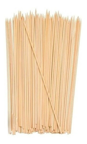 Palillos Para Brochetas Palo De Bambú Madera 30cm 90pzs