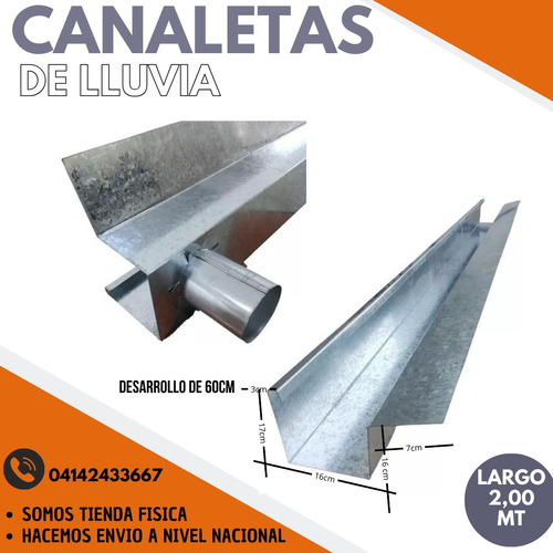 Canal Galvanizada Para Agua 