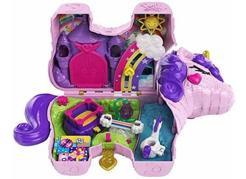 Polly Pocket Unicorn Party Juego Grande Y Compacto