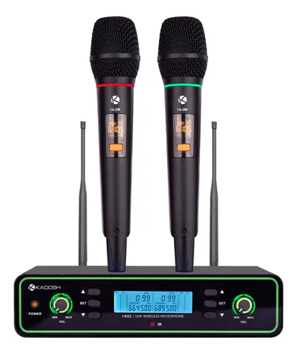 comprar Microfone Sem Fio Duplo De Mão Uhf Kadosh K422m Bastão