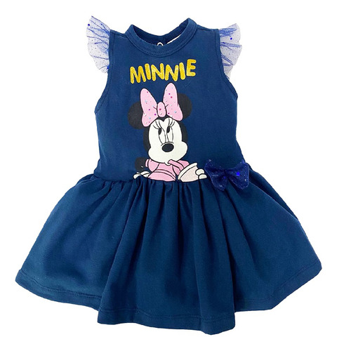 Vestido Algodon Con Estampado Disney Minnie