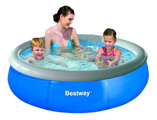 Piscina Inflável Fast Set 1.000l 1,68m X 51cm Bestway Cor Azul