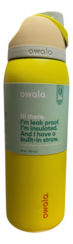 Botella Termica Owala Freesip Acero Inoxidable 40oz 1.2 Lt Verde Lima