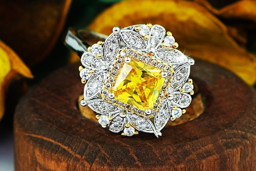 Imagen 6 de 8 de Anillos Compromiso Plata Elegante Estilo Lujo Fino Regalo