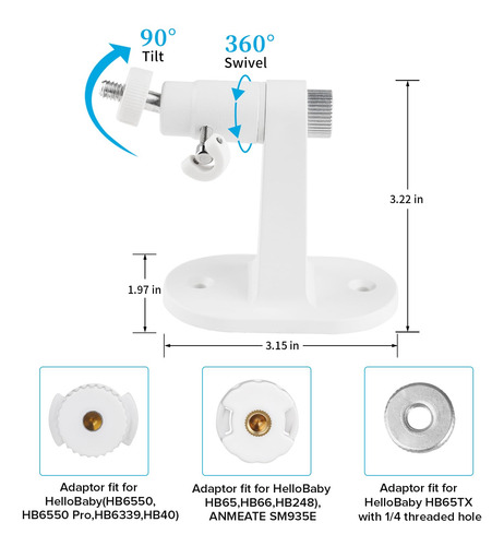 Soporte Ajustable Universal Para Monitor De Bebé Fácil De In