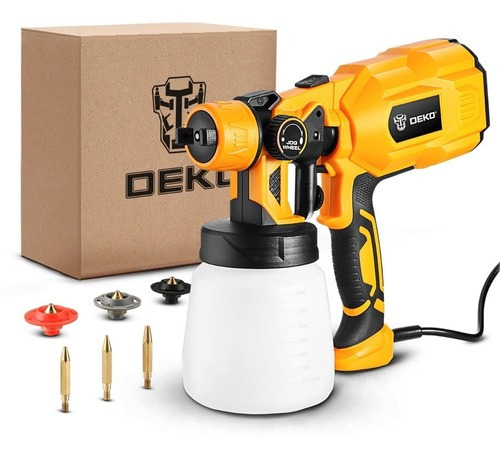 Deko Pistola Eletrica De Pintura 800 Ml E Pulverizador 127v Cor Amarelo