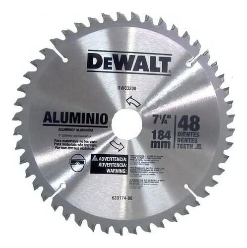 Disco 7 1-4 48t Para Aluminio Dw03200 Dewalt