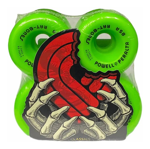 Powell Peralta Rat-bones Re-issue 60mm 85a - Green