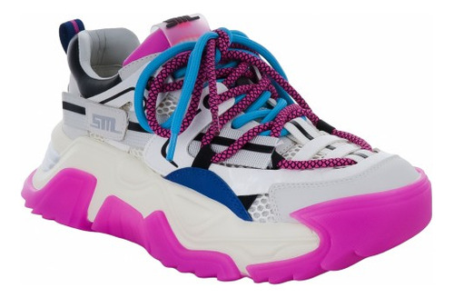 Tenis Steve Madden Kingdo M Pink/cobal Mujer