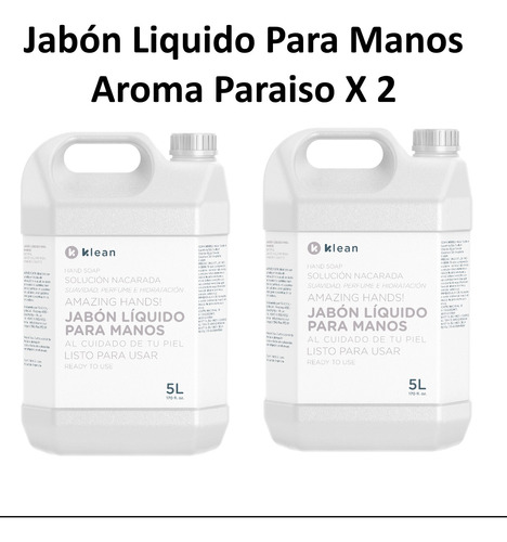 Jabon Liquido Para Manos Klean 5 Litros X 2 Unidades