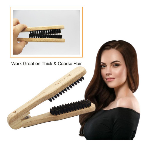 Cks Pincel De Madera Para Alisar El Cabello, Salón De
