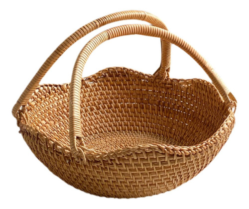 Cesta De Cesta De Vime Cesta De Colheita De Morangos Ao Ar