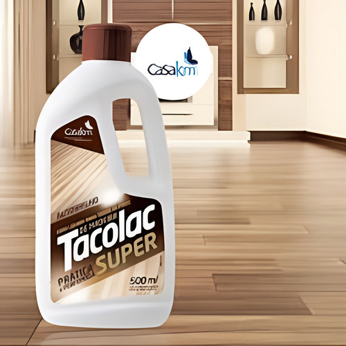 Kit Com 6 Tacolac Cera Líquida Para Pisos De Madeira 500ml