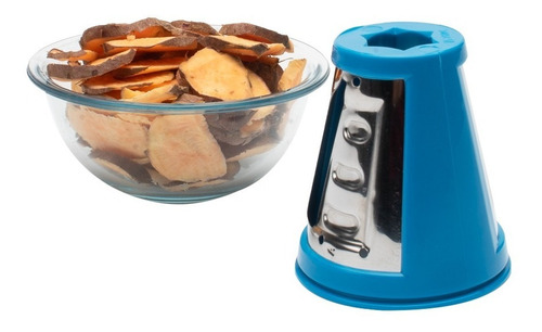Multi Rallador Rebanador Eléctrico Verduras 5 Accesorios