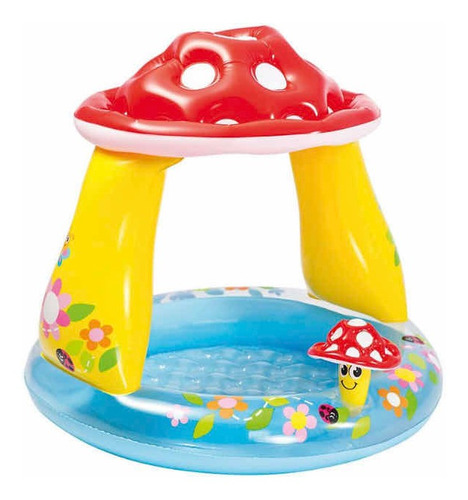 Piscina Infantil Inflable De Bebé Y Techo + Inflador Regalo