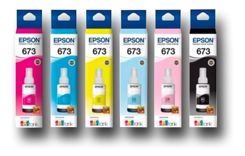 Kit De Tintas Epson T673 B, Y, C Y M