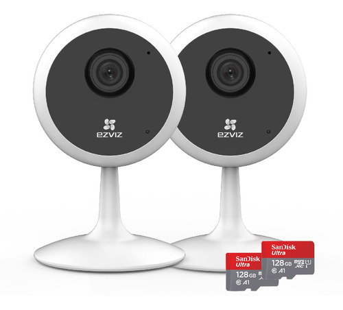 Kit 2 Camara Seguridad Wifi Hd Ezviz +2 Memorias Sd 128gb