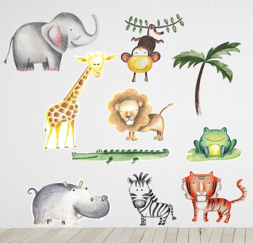 Vinilos Infantiles Animales Stickers Decoración Linda Wall