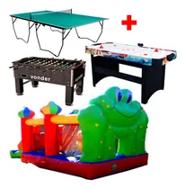 Comprar Alquiler Juego Inflable N°4 Futbolito Ping Pong Y Tejo H Y T