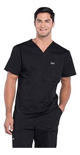 Cherokee Profesionales Hombres Scrubs Top Tuckable V-cuello