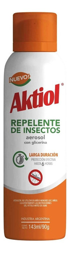 Alcohol aerosol Aktiol Repelente fragancia a neutra 143 ml