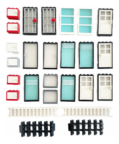 Pack Puertas, Ventanas, Escaleras Y Cajones Lego Originales