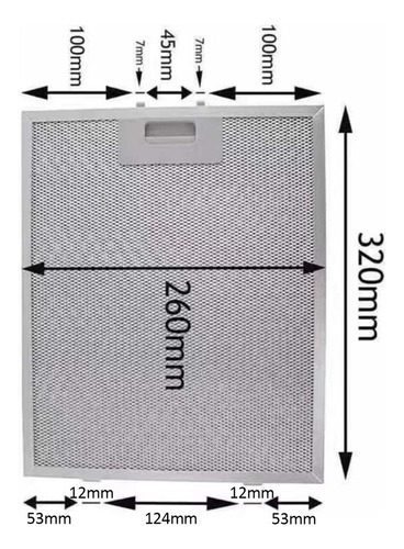 2 Filtro De Campana Extractora Malla De Aluminio Campana