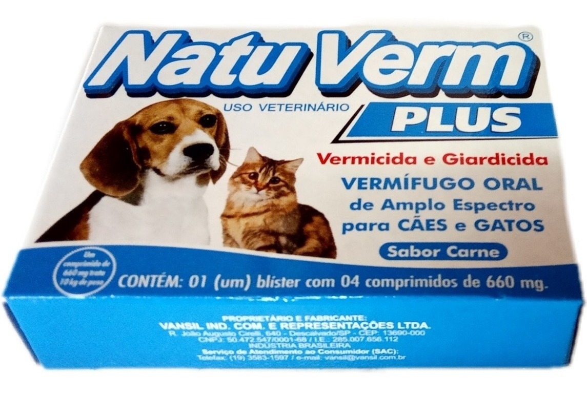 Kit 6 Remédio De Verme Plus Para Cães E Gatos Até 40kg | Mercado Livre