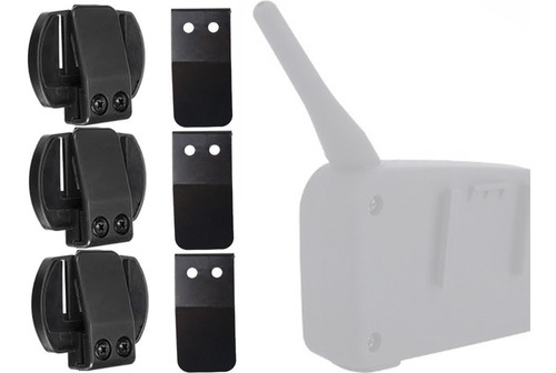 3 Clip Metal Original Intercom V6 Suporte Capacete Extra