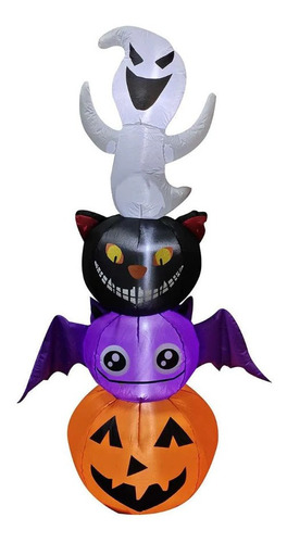 Fantasma Calabazas Inflable Luz Halloween 1.8 M Alto Totem
