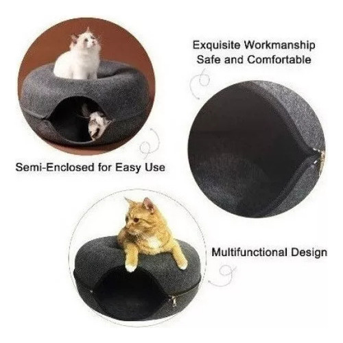 Cama Tipo TĂșnel De Fieltro For Gatos Donas Nest
