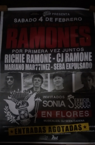 Poster Ramones Autografiado